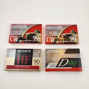 NEW Maxwell, Sony, TDK Cassette‎ Tapes each 90 minutes
